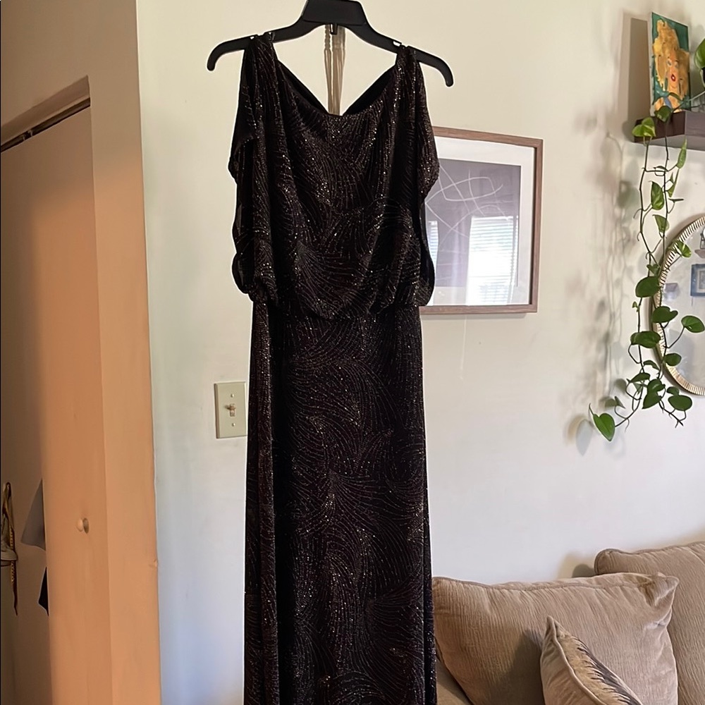 Black Cowl Neck Sleeveless Maxi Gown